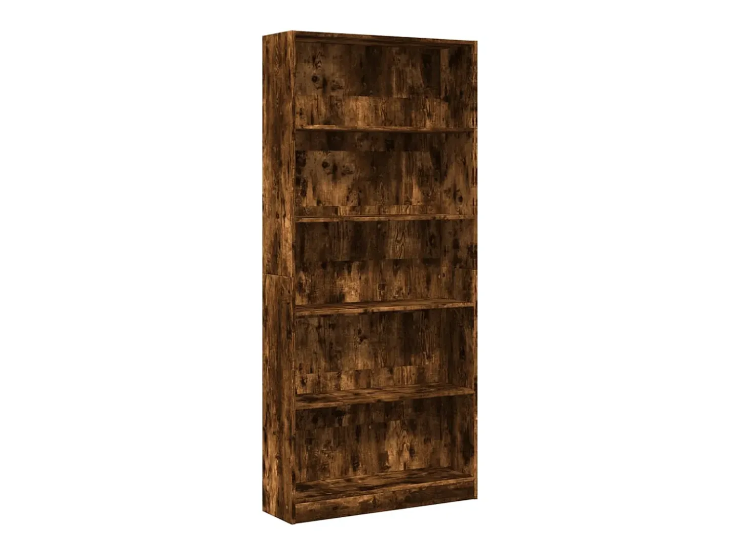 Estantería madera de ingeniería roble ahumado 80x24x176 cm