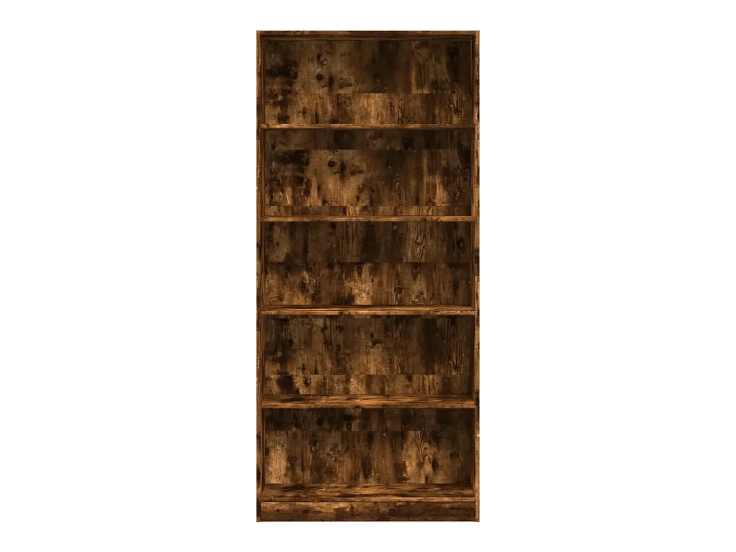 Estantería madera de ingeniería roble ahumado 80x24x176 cm