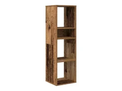 Estantería madera de ingeniería envejecida 34x31x112 cm