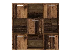 Estantería madera de ingeniería color envejecido 90x28x90 cm