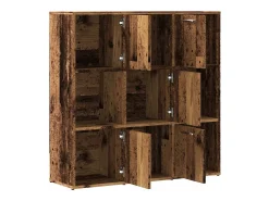 Estantería madera de ingeniería color envejecido 90x28x90 cm