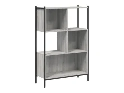 Estantería madera de ingeniería gris Sonoma 72x28x109 cm