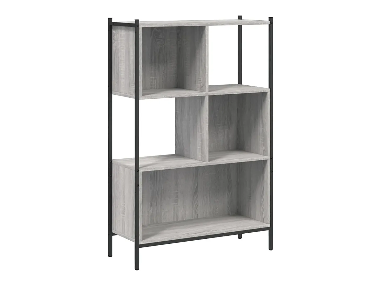 Estantería madera de ingeniería gris Sonoma 72x28x109 cm