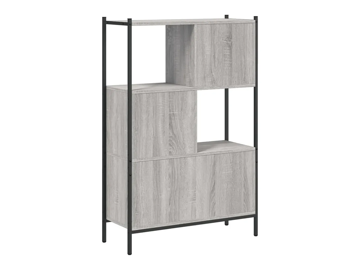 Estantería madera de ingeniería gris Sonoma 72x28x109 cm