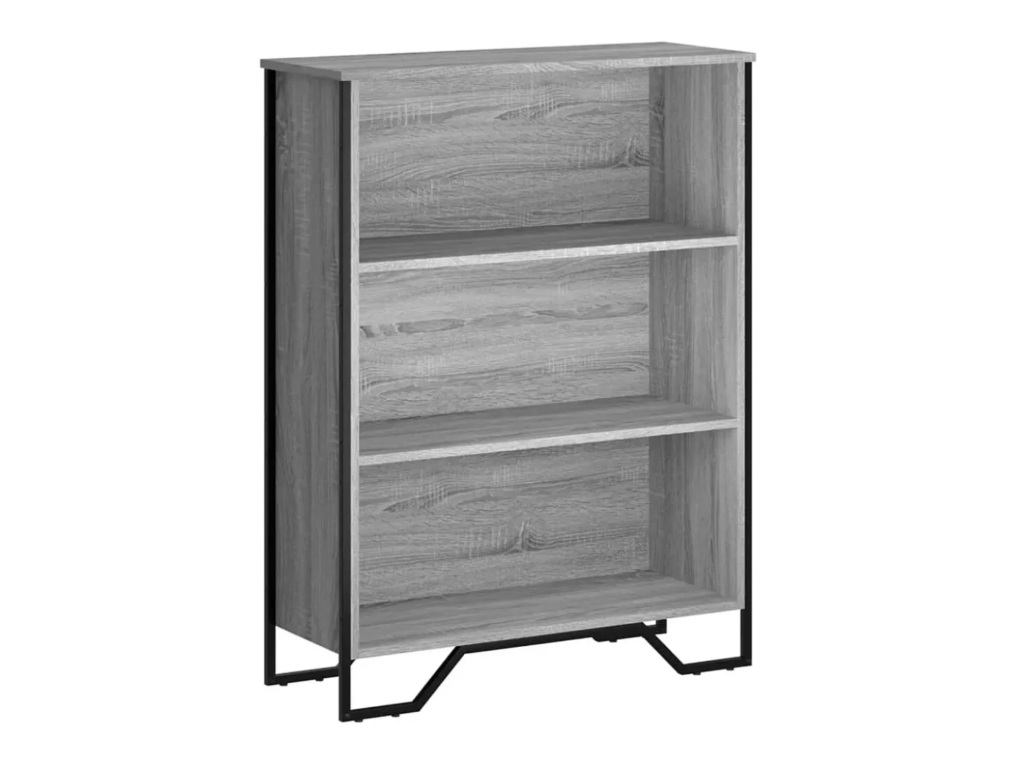 Estantería madera de ingeniería gris Sonoma 80x31x106 cm