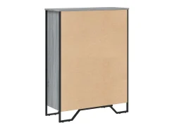 Estantería madera de ingeniería gris Sonoma 80x31x106 cm