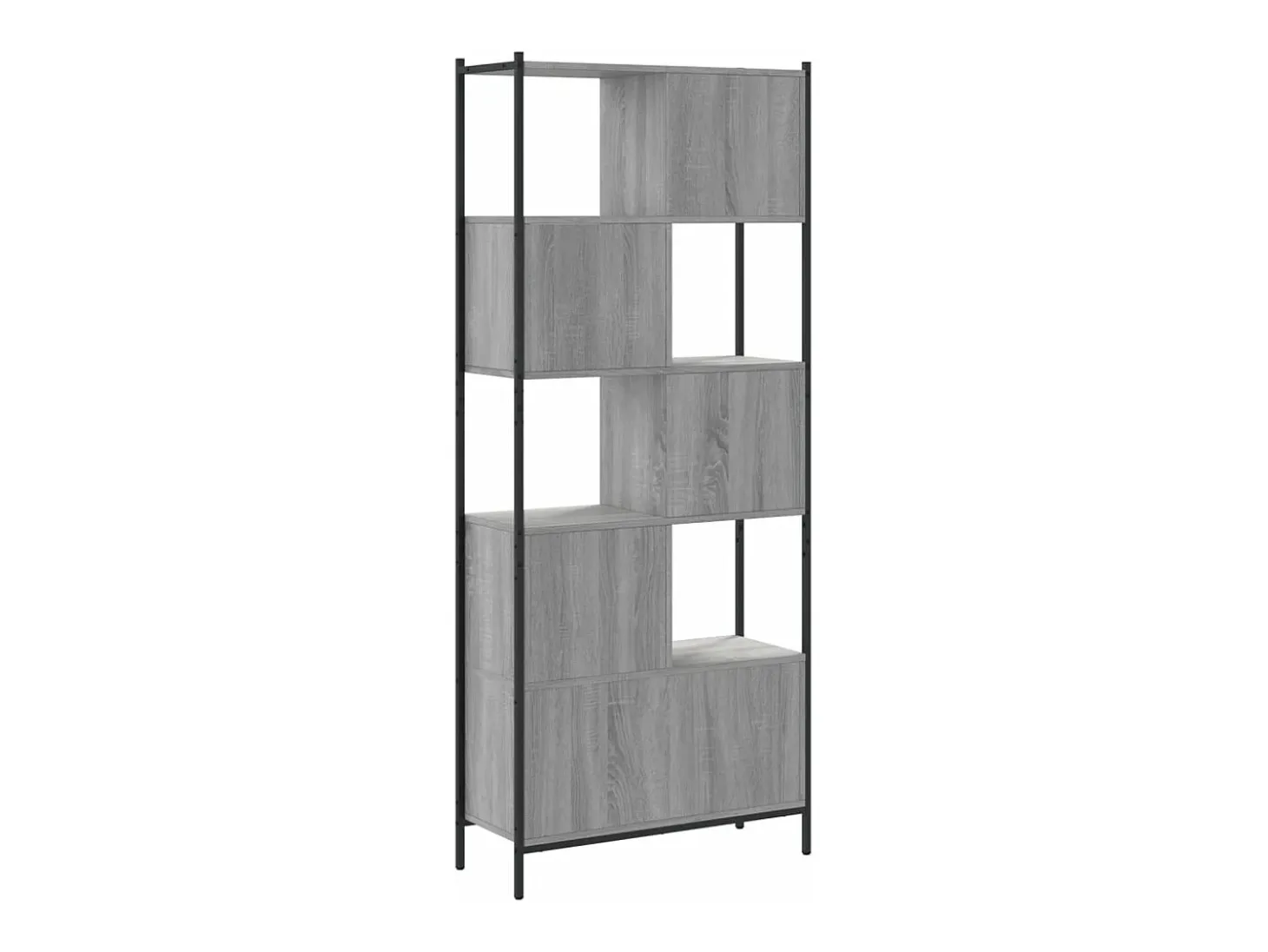 Estantería madera de ingeniería gris Sonoma 72x28x172 cm