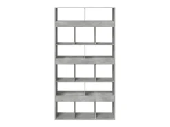 Estantería madera de ingeniería gris hormigón 100x33x187,5 cm