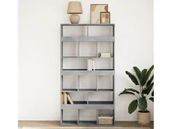 Estantería madera de ingeniería gris hormigón 100x33x187,5 cm