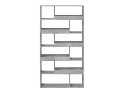 Estantería madera de ingeniería gris hormigón 100x33x187,5 cm