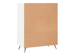 Estantería madera de ingeniería blanco 69,5x32,5x90 cm