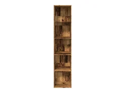 Estantería madera de ingeniería color envejecido 40x30x189 cm