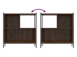 Estantería madera de ingeniería marrón roble 72x28x77,5 cm