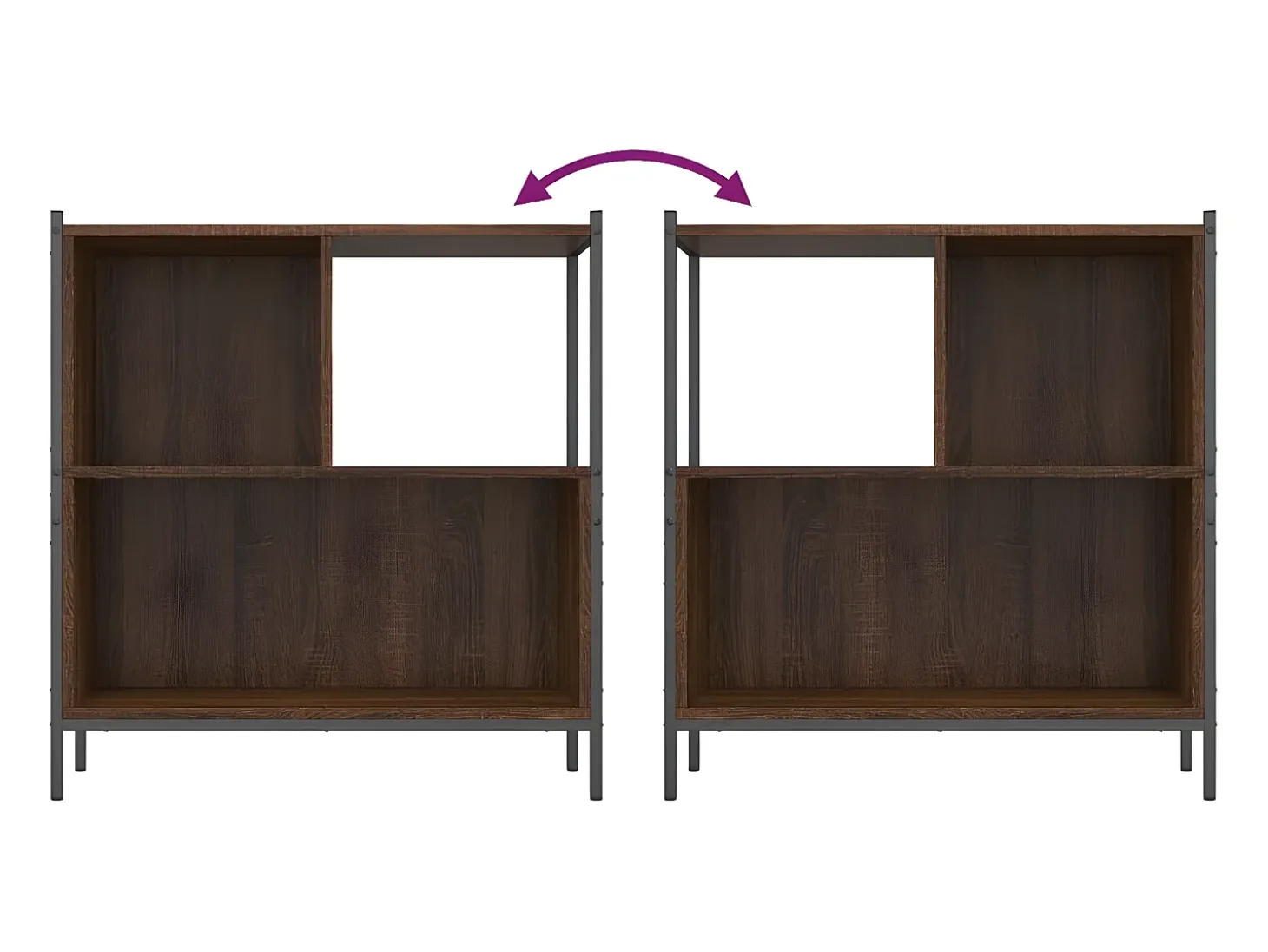 Estantería madera de ingeniería marrón roble 72x28x77,5 cm