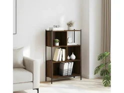 Estantería madera de ingeniería marrón roble 72x28x109 cm
