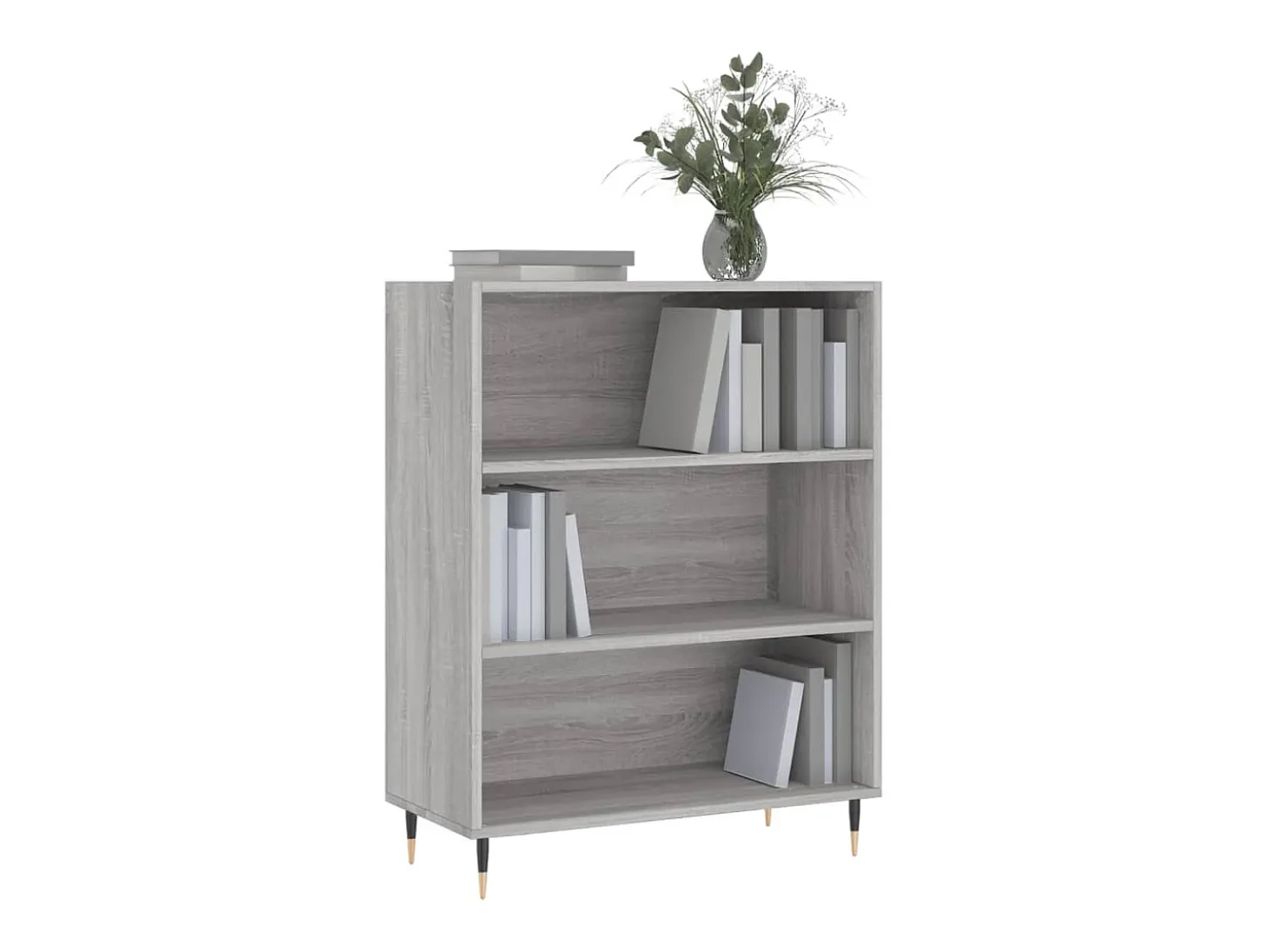 Estantería madera de ingeniería gris Sonoma 69,5x32,5x90 cm