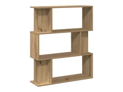 Estantería madera de ingeniería roble artisan 80x24x96 cm