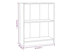 Estantería madera de ingeniería roble ahumado 60x24x76 cm