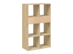 Estantería madera de ingeniería color roble sonoma 66x31x112 cm