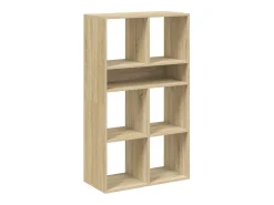 Estantería madera de ingeniería color roble sonoma 66x31x112 cm