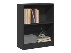 Estantería madera de ingeniería negro 60x24x76 cm
