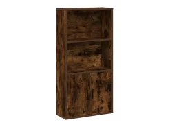 Estantería madera de ingeniería roble ahumado 60x24x120 cm