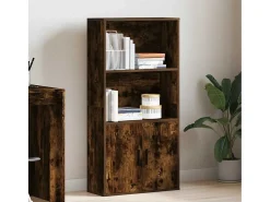 Estantería madera de ingeniería roble ahumado 60x24x120 cm