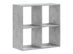 Estantería madera de ingeniería gris hormigón 68,5x32x68,5 cm
