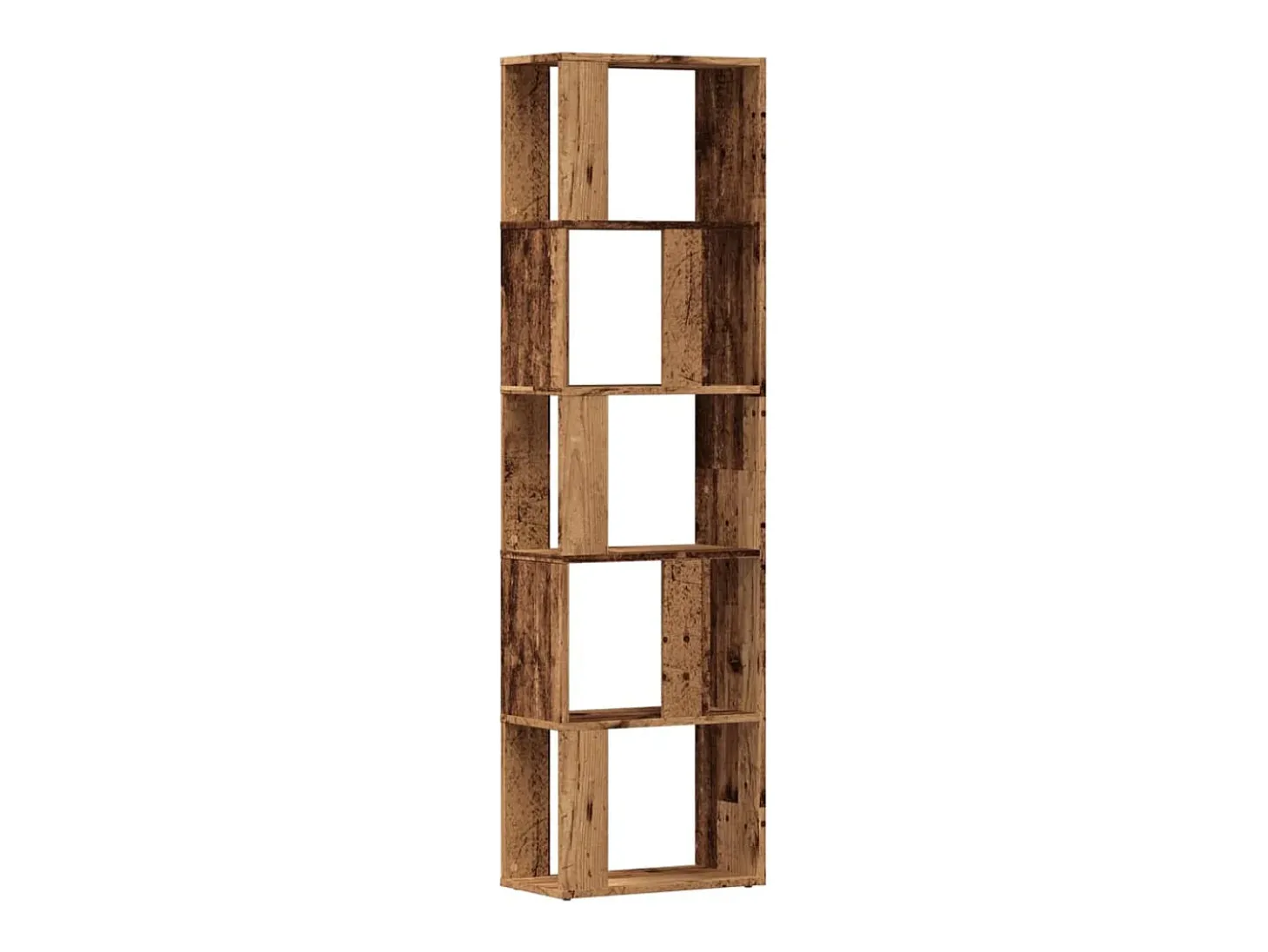 Estantería madera de ingeniería madera envejecida 45x24x159 cm