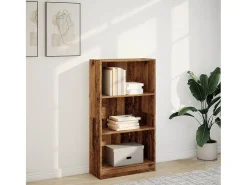 Estantería madera de ingeniería color envejecido 60x24x109 cm