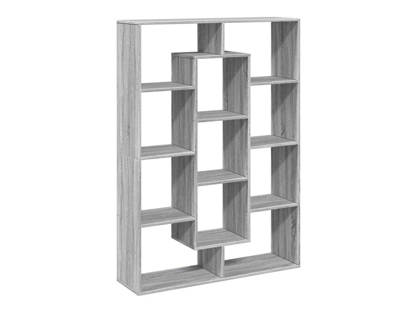 Estantería madera de ingeniería gris Sonoma 102x29x143 cm
