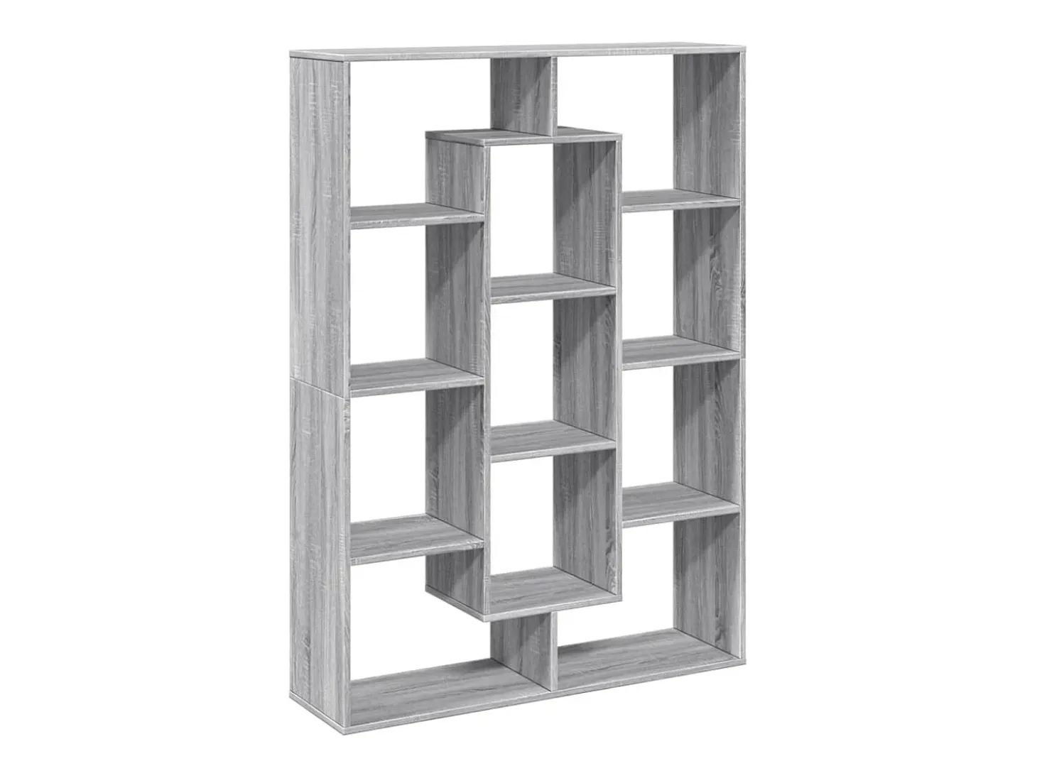 Estantería madera de ingeniería gris Sonoma 102x29x143 cm