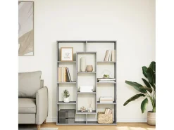 Estantería madera de ingeniería gris Sonoma 102x29x143 cm