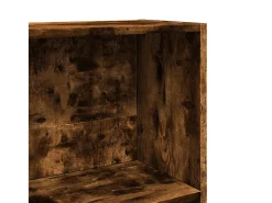Estantería madera de ingeniería roble ahumado 40x24x176 cm
