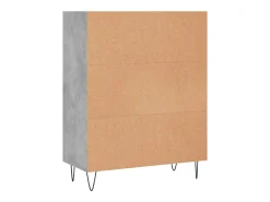 Estantería madera de ingeniería gris hormigón 69,5x32,5x90 cm