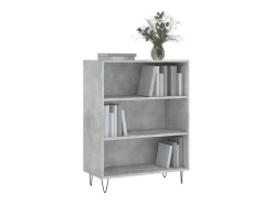 Estantería madera de ingeniería gris hormigón 69,5x32,5x90 cm