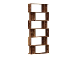 Estantería madera de ingeniería madera envejecida 80x24x192 cm