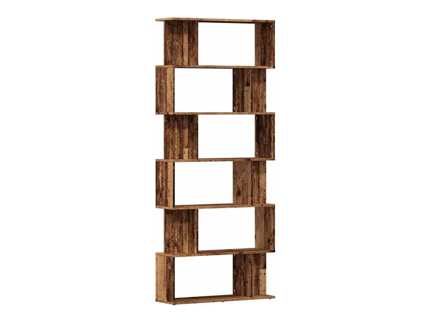 Estantería madera de ingeniería madera envejecida 80x24x192 cm
