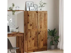Estantería madera ingeniería madera envejecida 82,5x30,5x150 cm