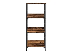 Estantería madera ingeniería madera envejecida 50x33x117,5 cm