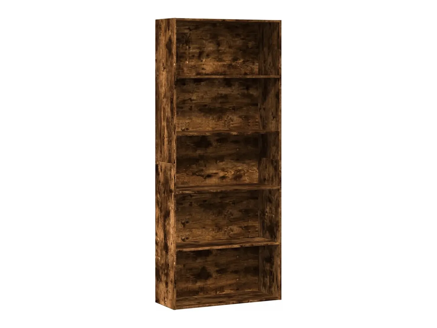 Estantería madera ingeniería color roble ahumado 80x30x189 cm