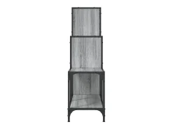 Estantería madera ingeniería y metal gris Sonoma 92x30x102 cm