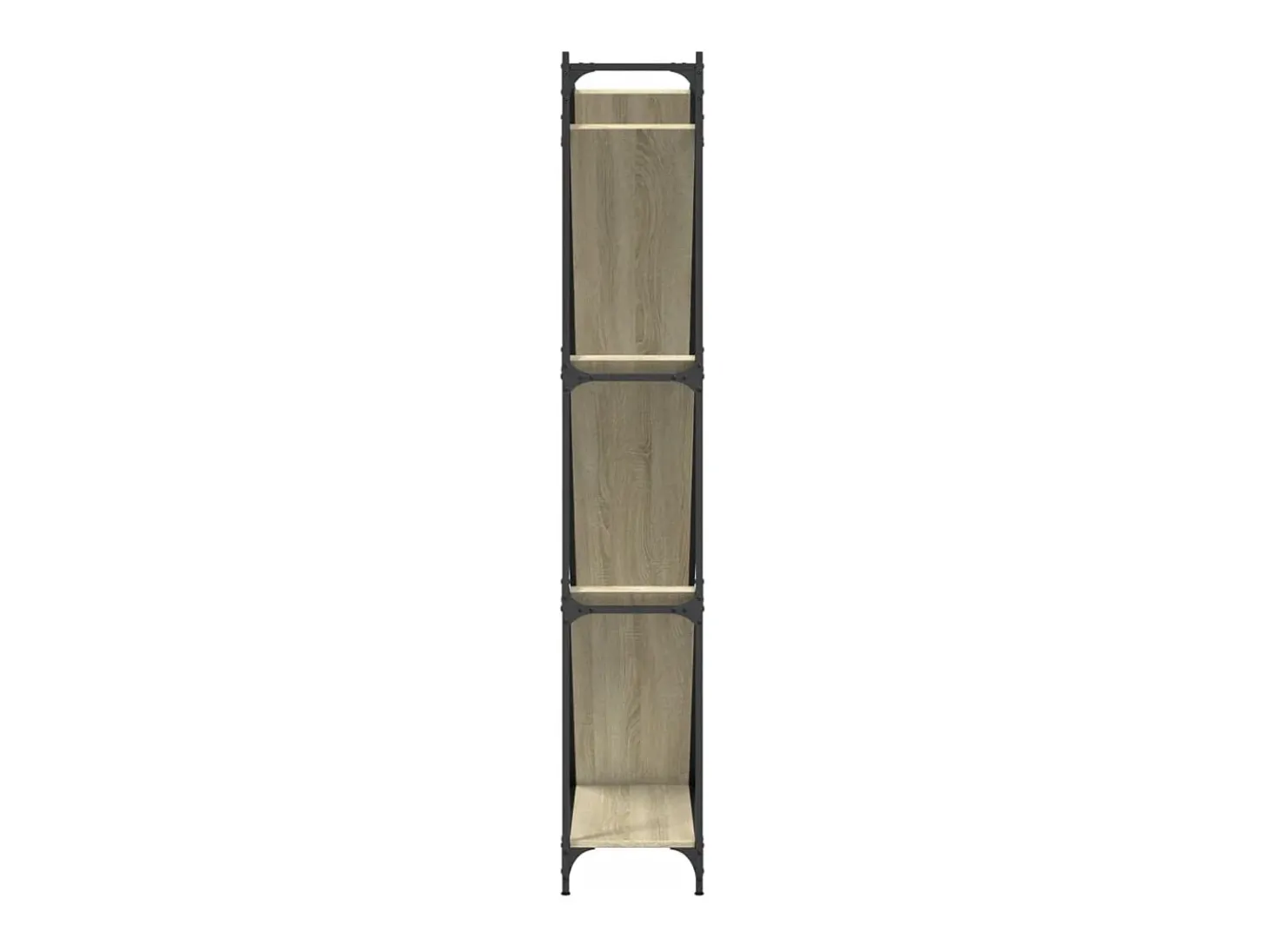 Estantería madera ingeniería y metal roble Sonoma 79x30x180 cm
