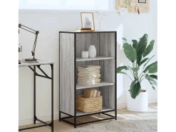 Estantería madera ingeniería gris sonoma 60x35x107,5 cm