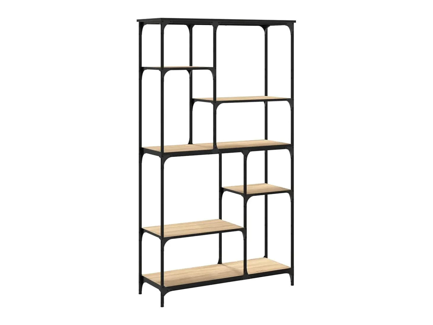 Estantería madera ingeniería acero roble Sonoma 99x35,5x176 cm