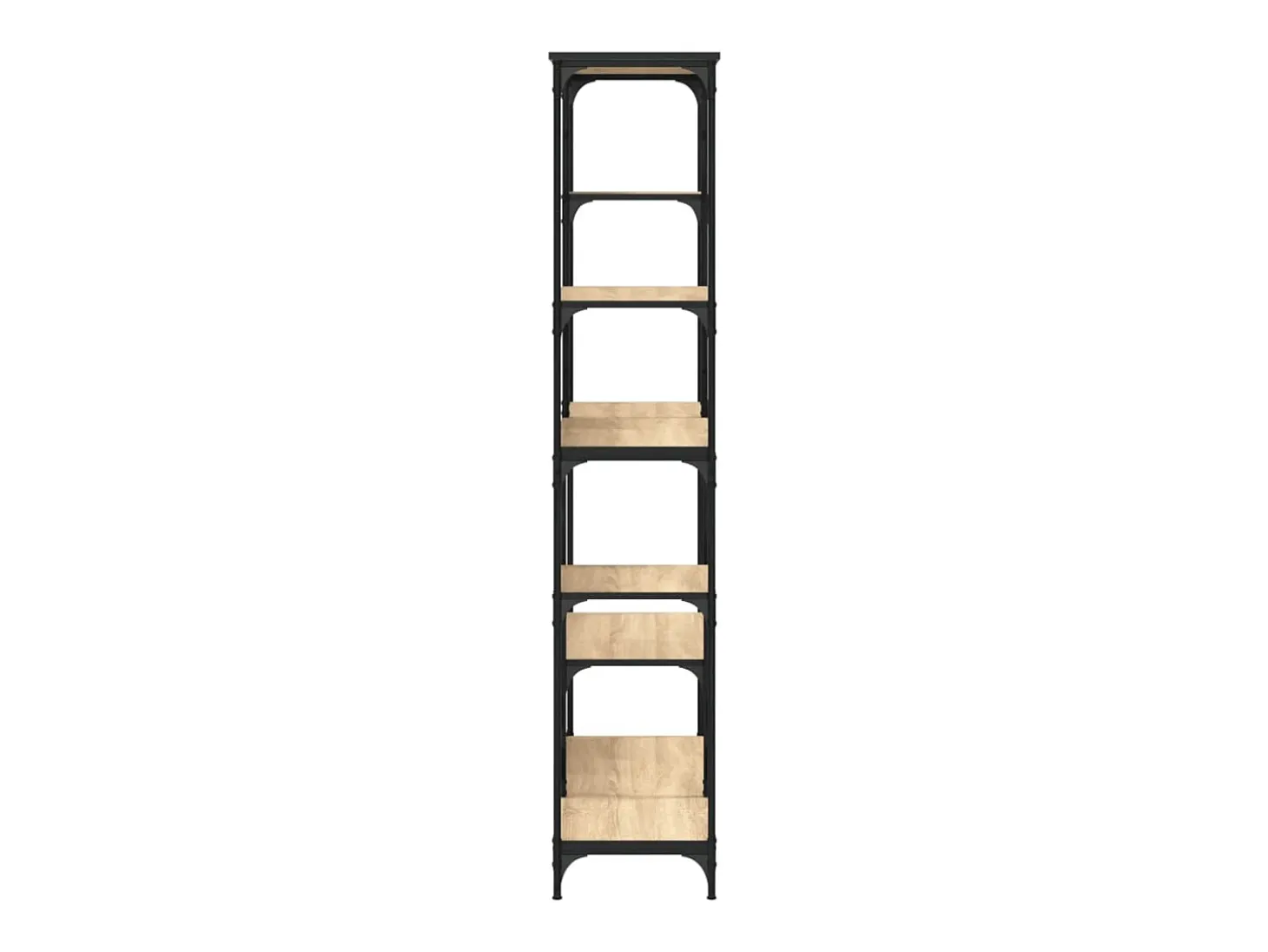 Estantería madera ingeniería acero roble Sonoma 99x35,5x176 cm