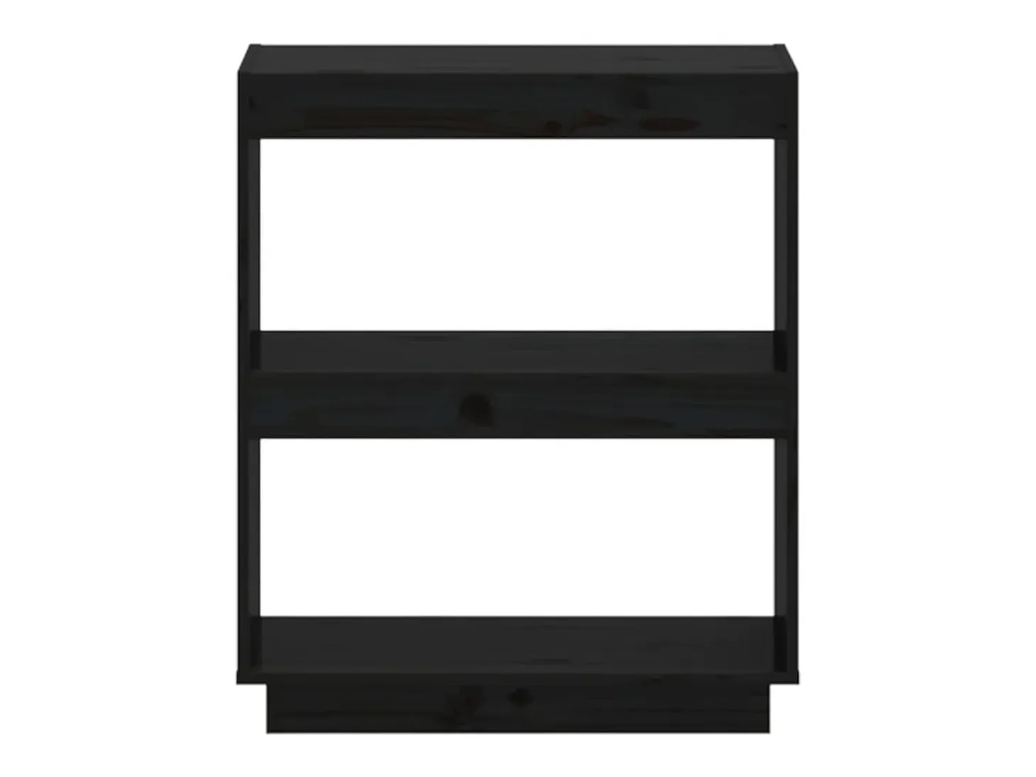 Estantería madera maciza de pino negra 60x35x71 cm