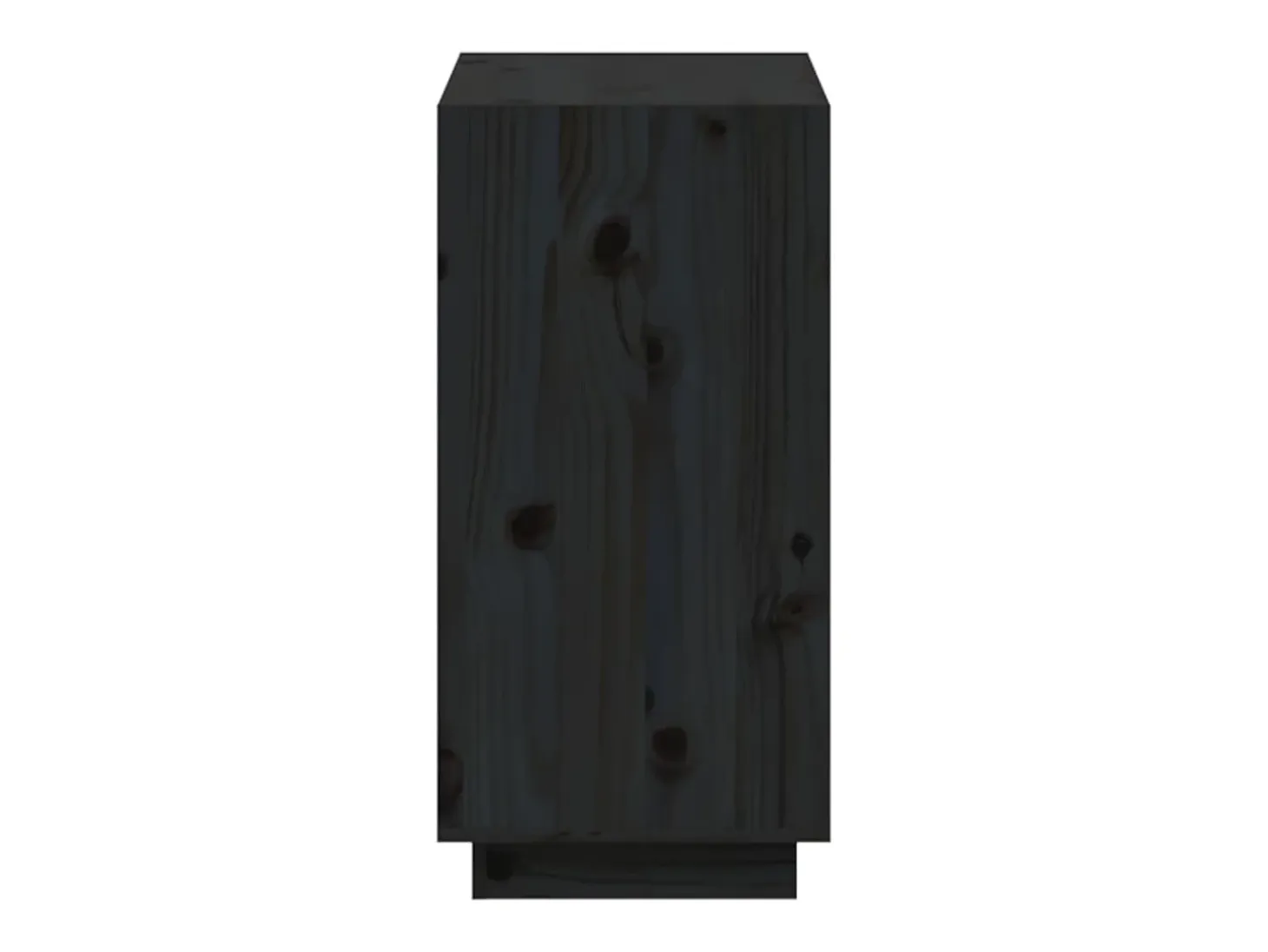 Estantería madera maciza de pino negra 60x35x71 cm