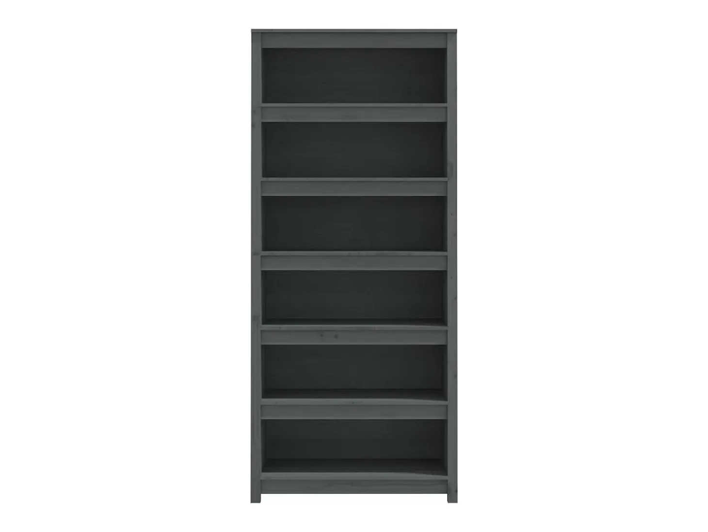 Estantería madera maciza de pino gris 80x35x183 cm