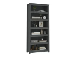 Estantería madera maciza de pino gris 80x35x183 cm